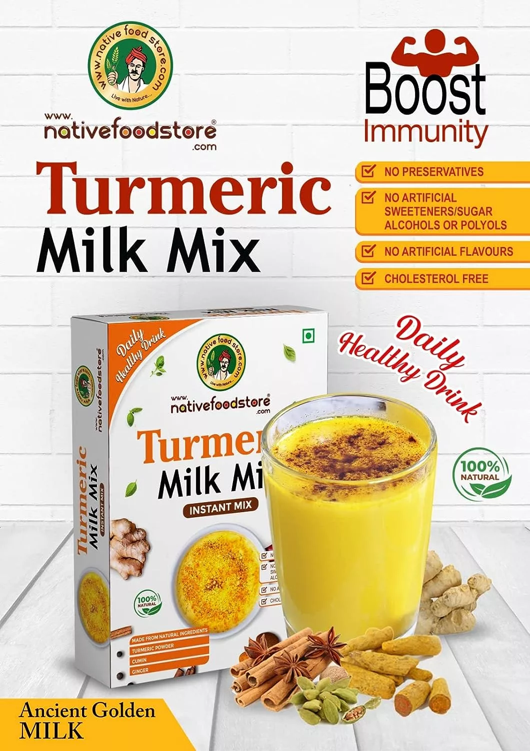 turmeric milk milx - nativefoodstore