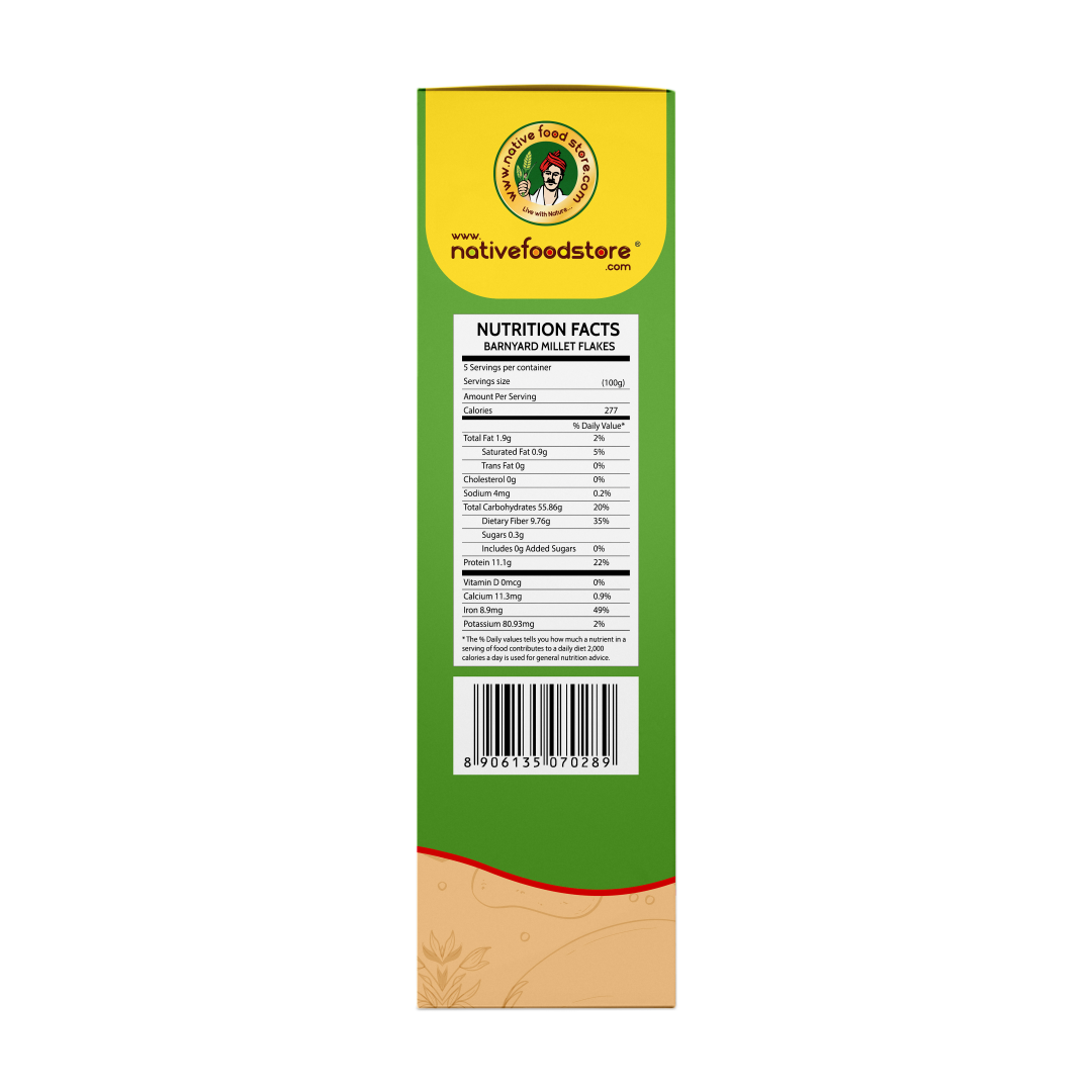 Millet Flakes Combo-Barnyard-Millet Flakes-kuthiraivali- 2 pcs (500gms x 2)