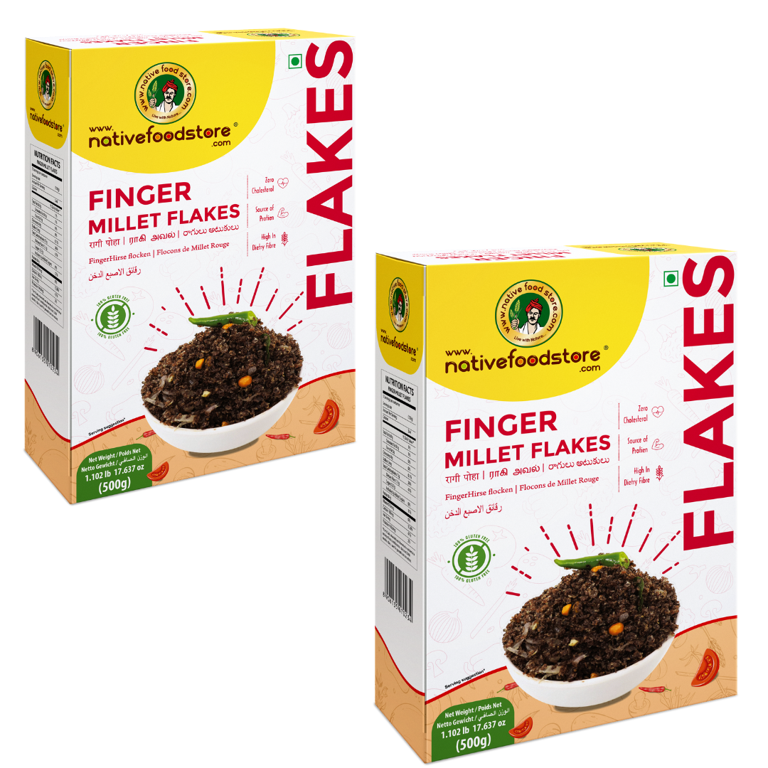 Millet Flakes Combo-Finger-Millet Flakes-Ragi- 2 pcs (500gms x 2)