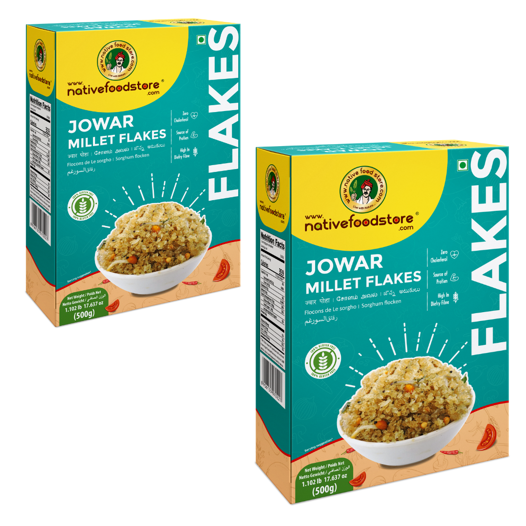 Millet Flakes Combo-Jowar-Millet Flakes-cholam- 2 pcs (500gms x 2)