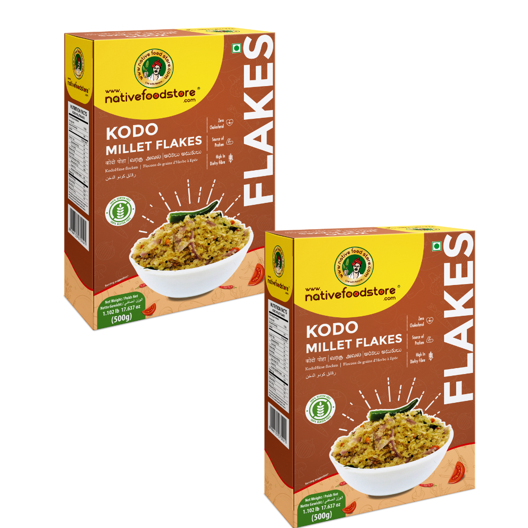 Millet Flakes Combo-Varagu-kodo Millet Flakes- 2 pcs (500gms x 2)