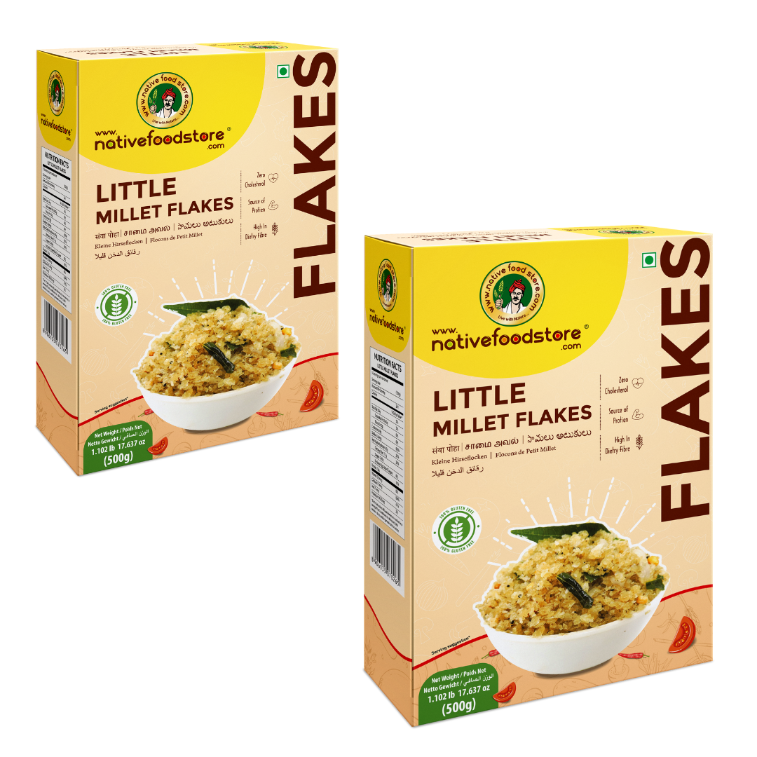 Millet Flakes Combo-Little-Millet Flakes-Samai- 2 pcs (500gms x 2)
