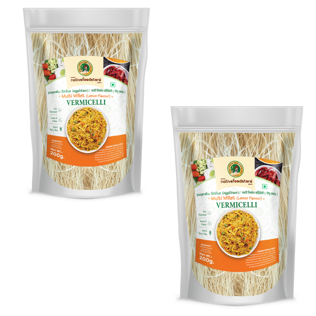 Millet Vermicelli-Combo Multi Millet Lemon Vermicelli-2pcs (200gms x 2)
