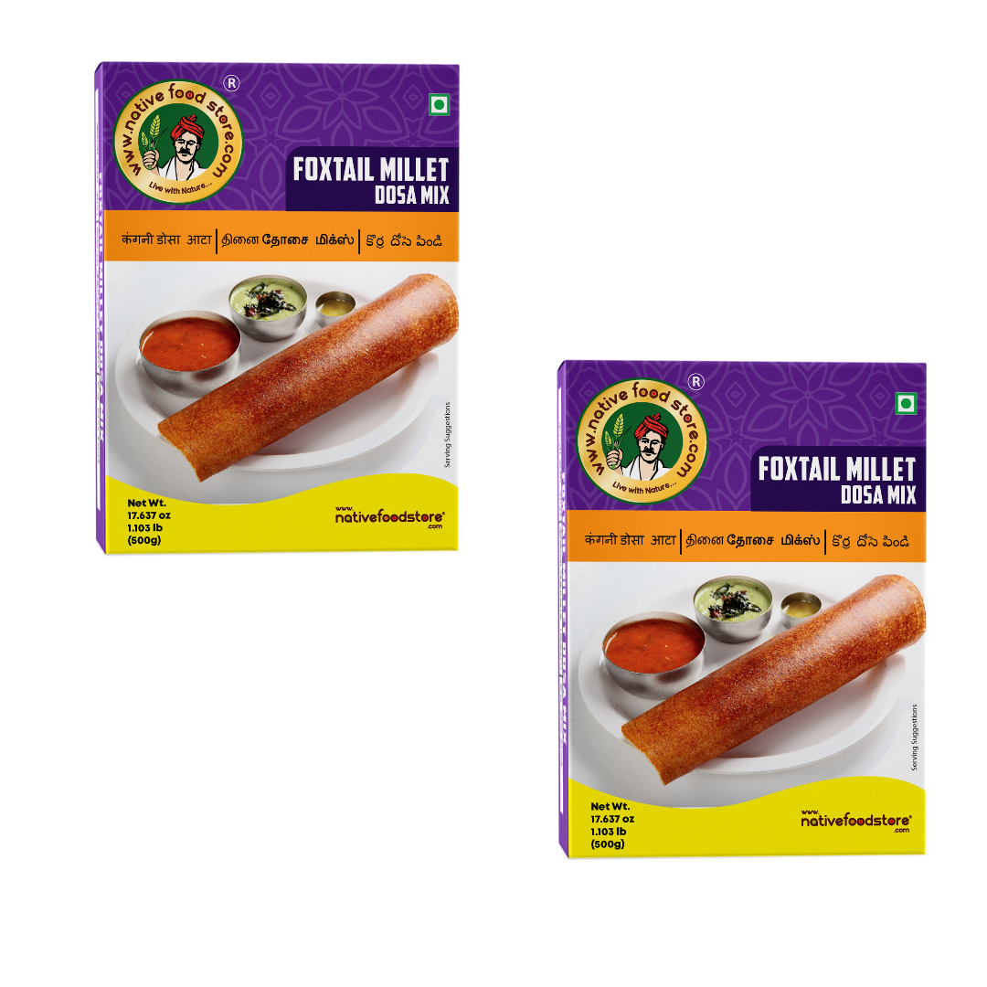 Foxtail Millet Dosa Mix-2pcs (500gms x 2) (Thinai / Kangni / Korra / Navane / Thina) Thinai Dosa Mix